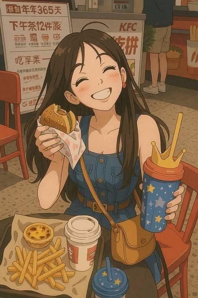 Happy with a burger, easy! 🤣