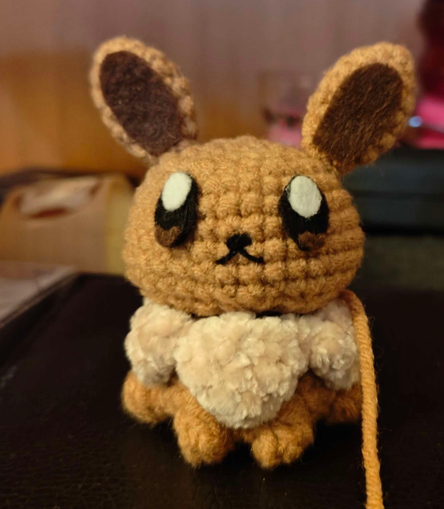 WIP - Eevee Crochet Keychain