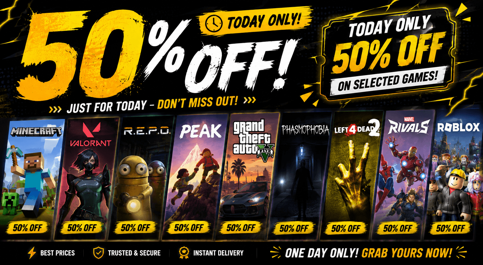 ♡ TODAY ONLY: 50% OFF SELECTED GAMES! ♡