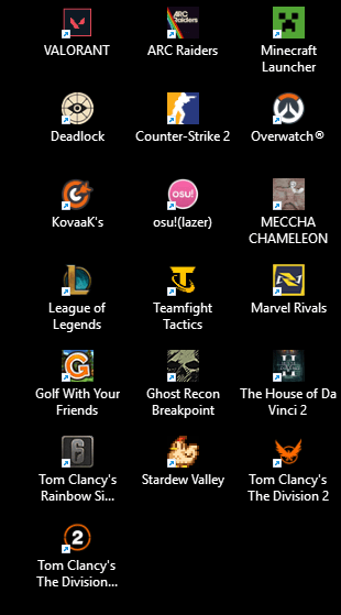 those are the games i have installed atm