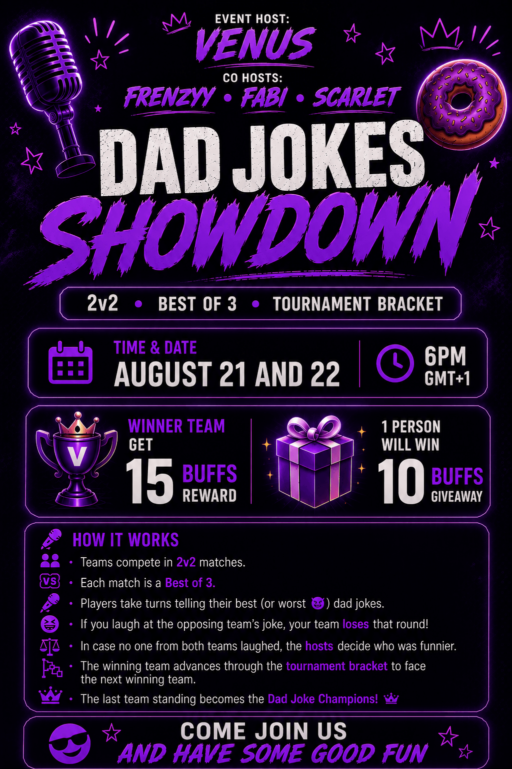 🍩 Dad Jokes Showdown event 🍩