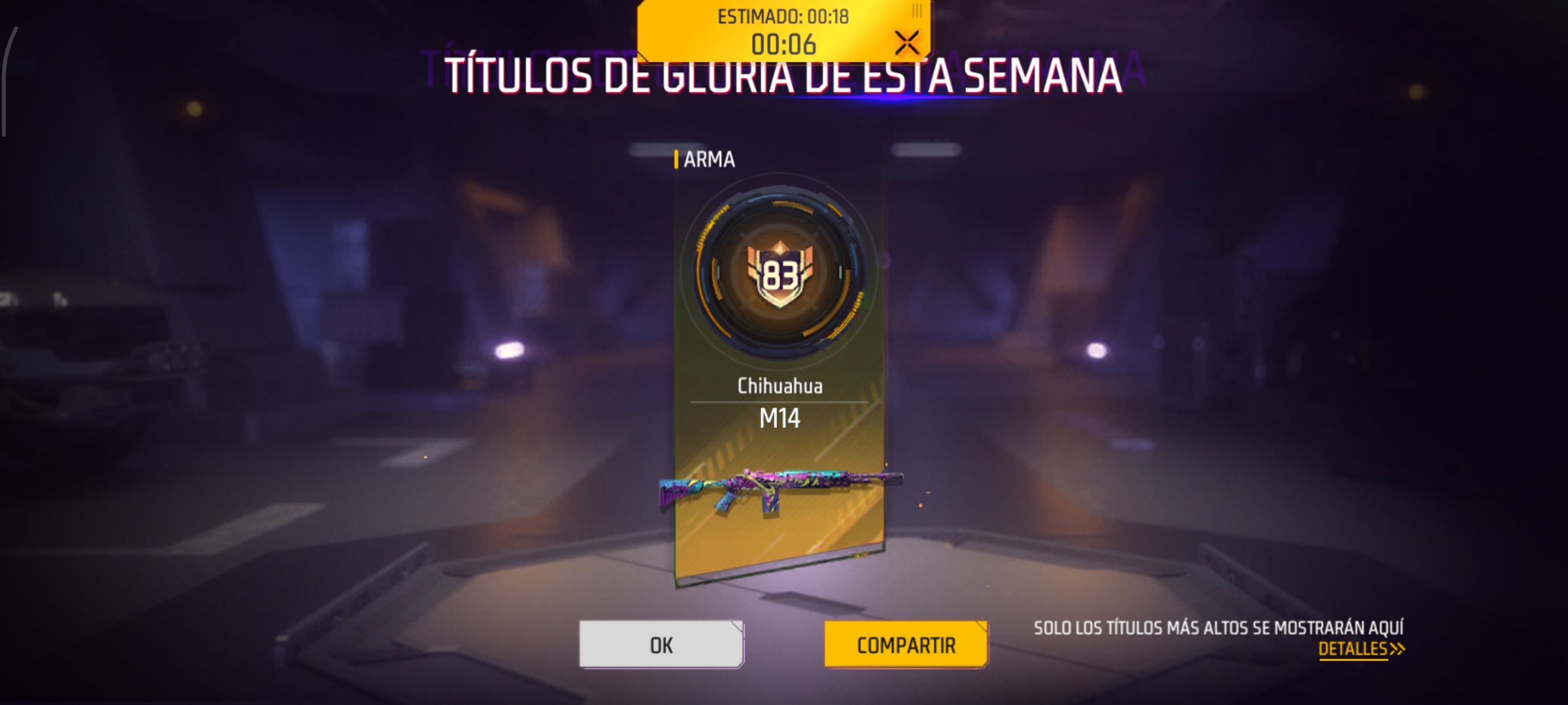 volví al top de armas 😃