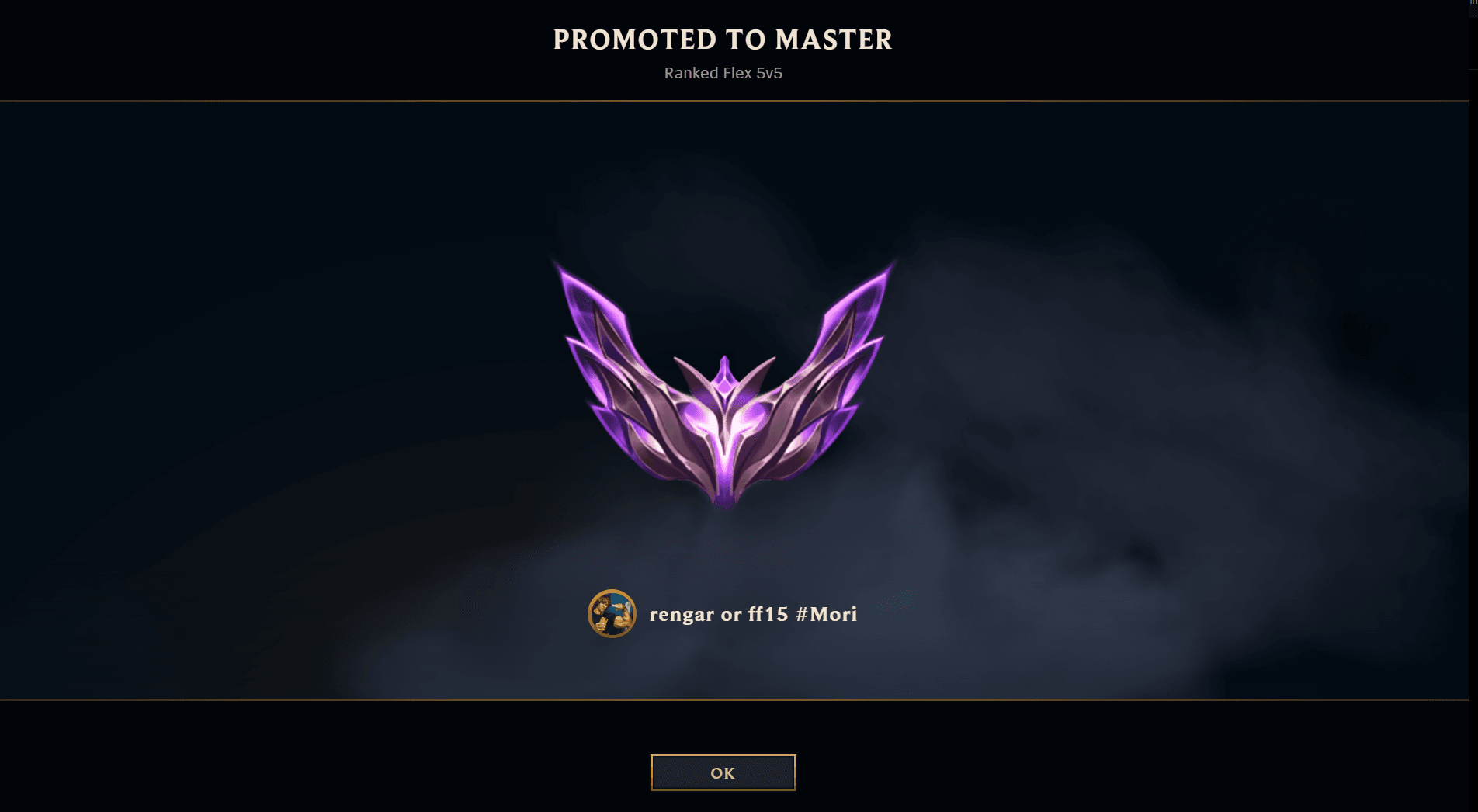 just got masters again!