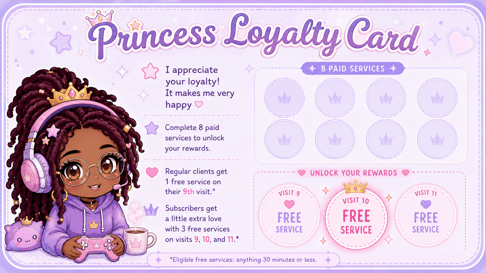Revamping my Loyalty Card! Thank you ♡