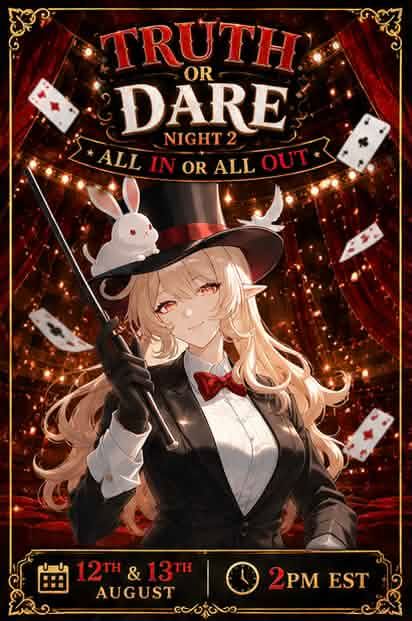 🎩✨ I’M CO-HOSTING TRUTH OR DARE NIGHT 2! ✨🎪
