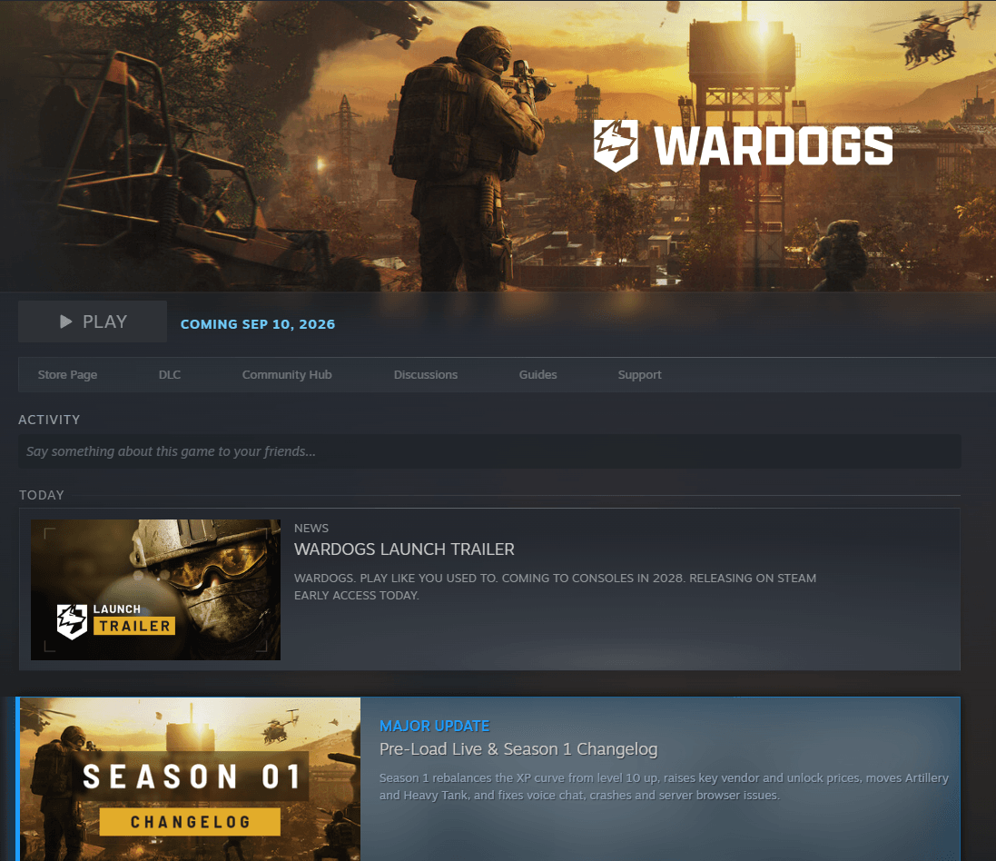 To all those playing WARDOGS