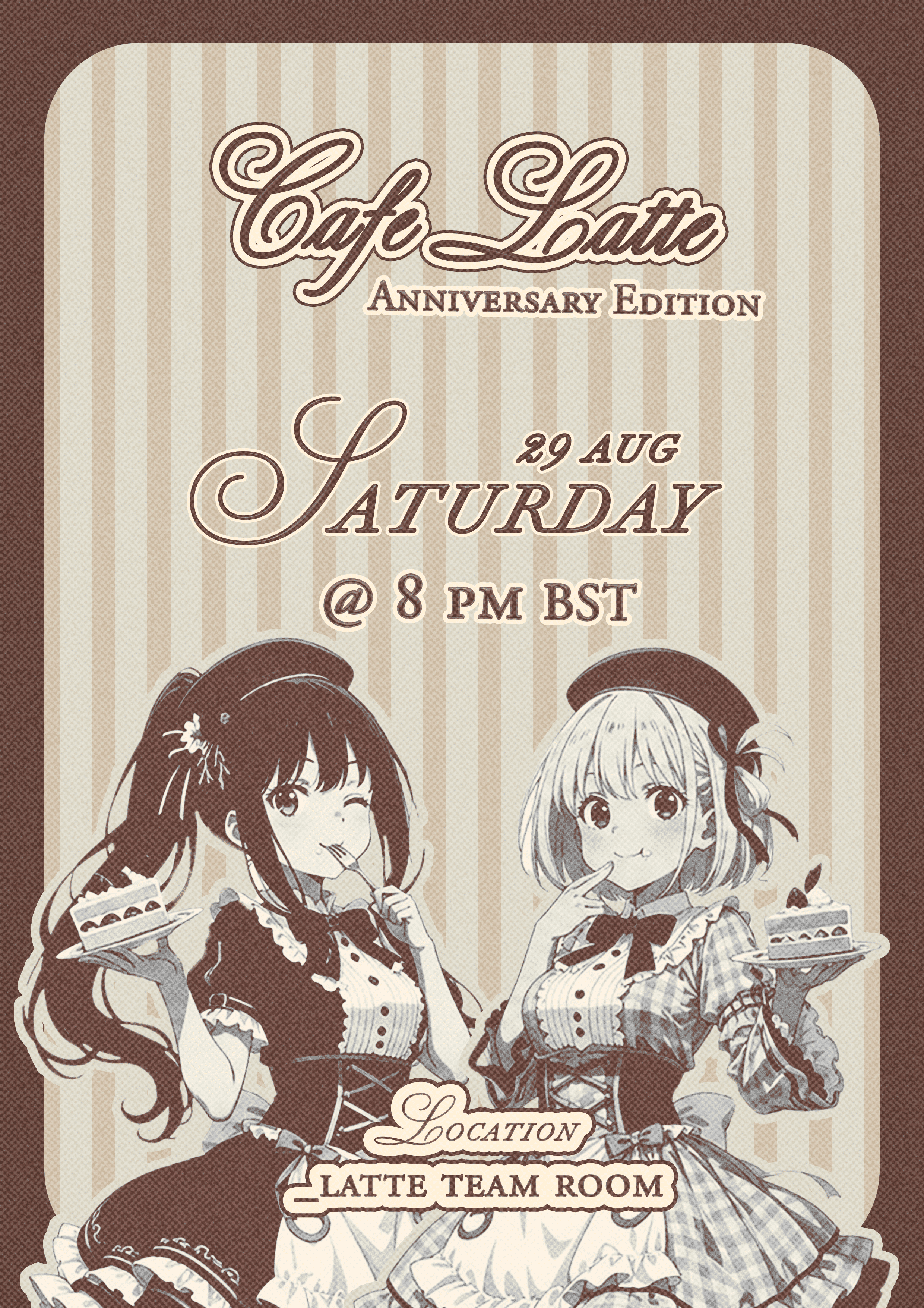 cafe latte announcement! °🍰☕• ๑ ˙