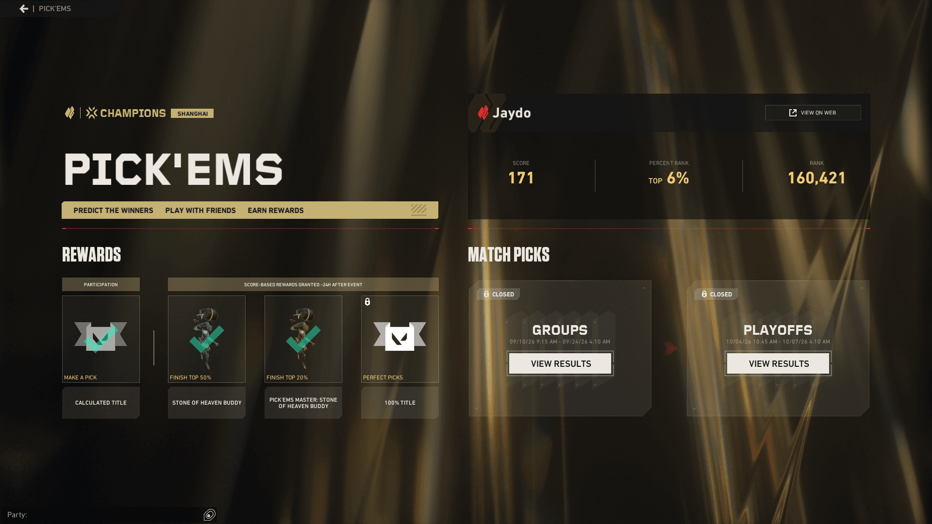 Final Pickems Results