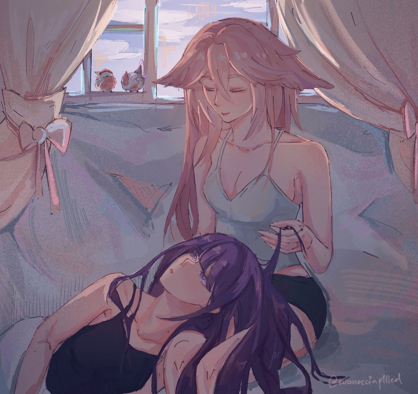 💜 Mizu and Rei are online today 🩷