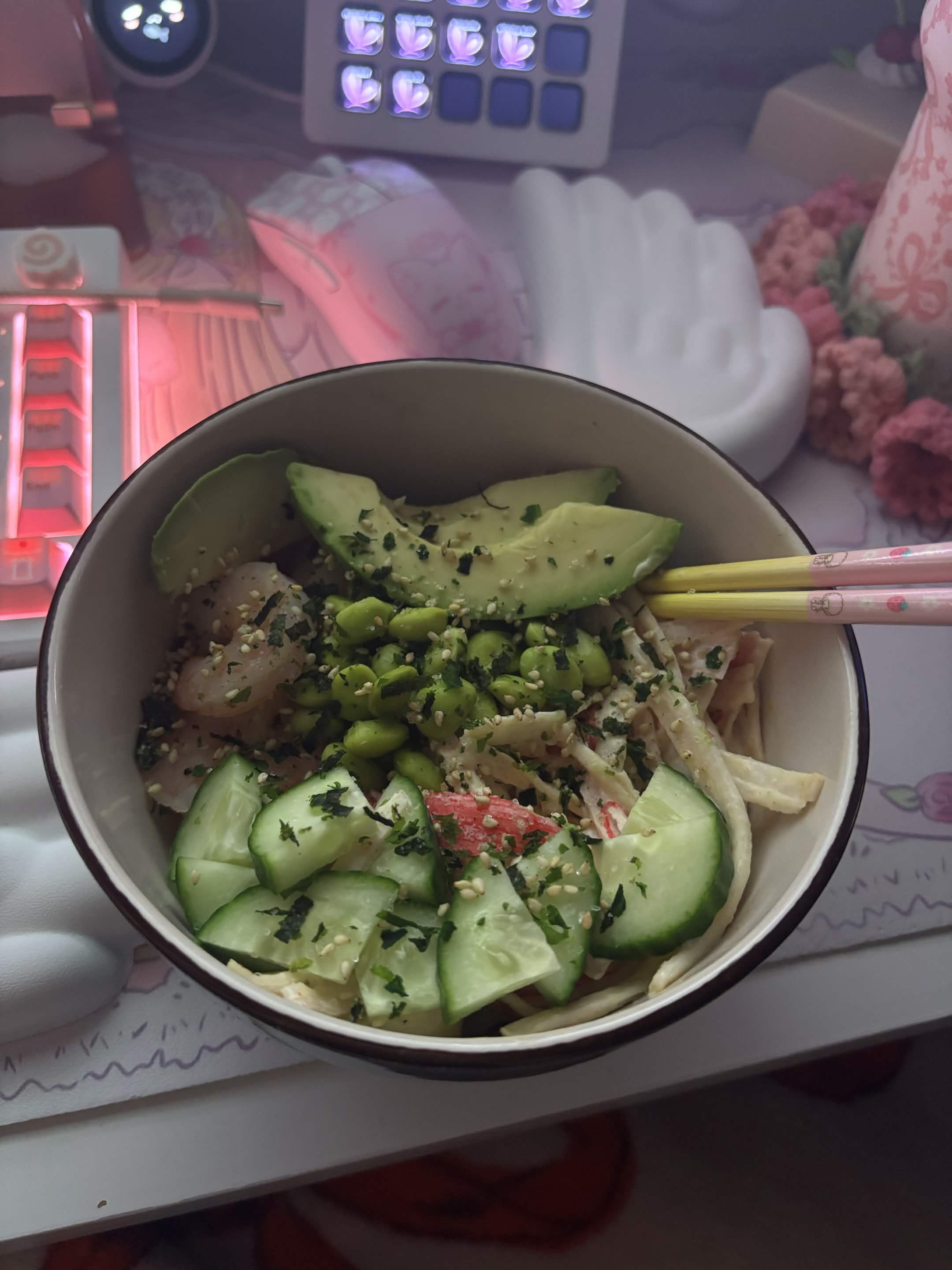 homemade poke bowl ฅ ̳^_ ̫ _^ ̳ฅ