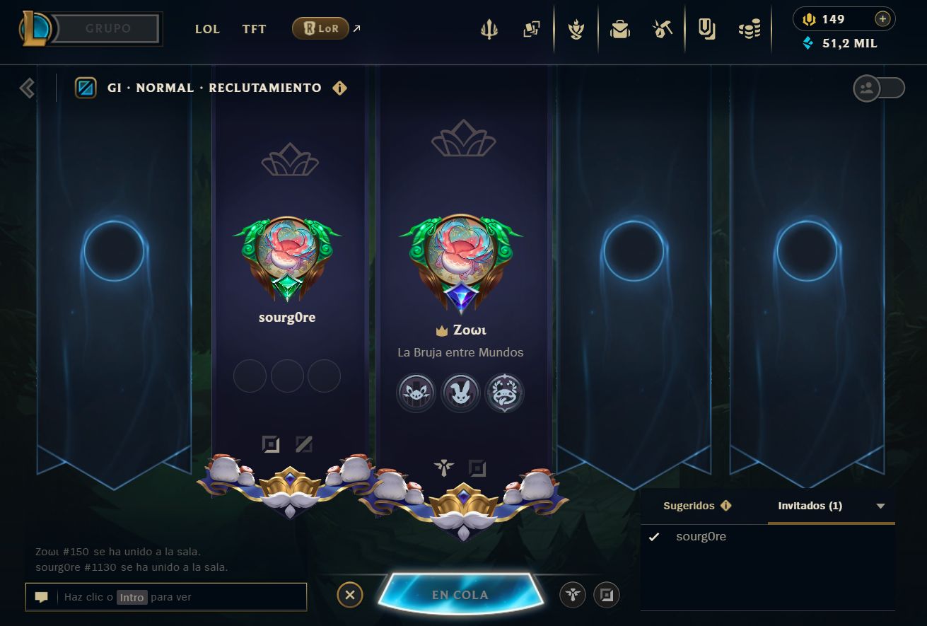 Mi amiga y yo en el LoL 🩵