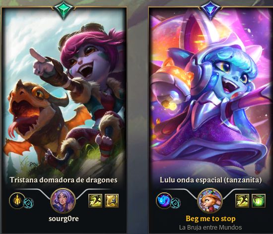 Mi amiga y yo en el LoL 🩵