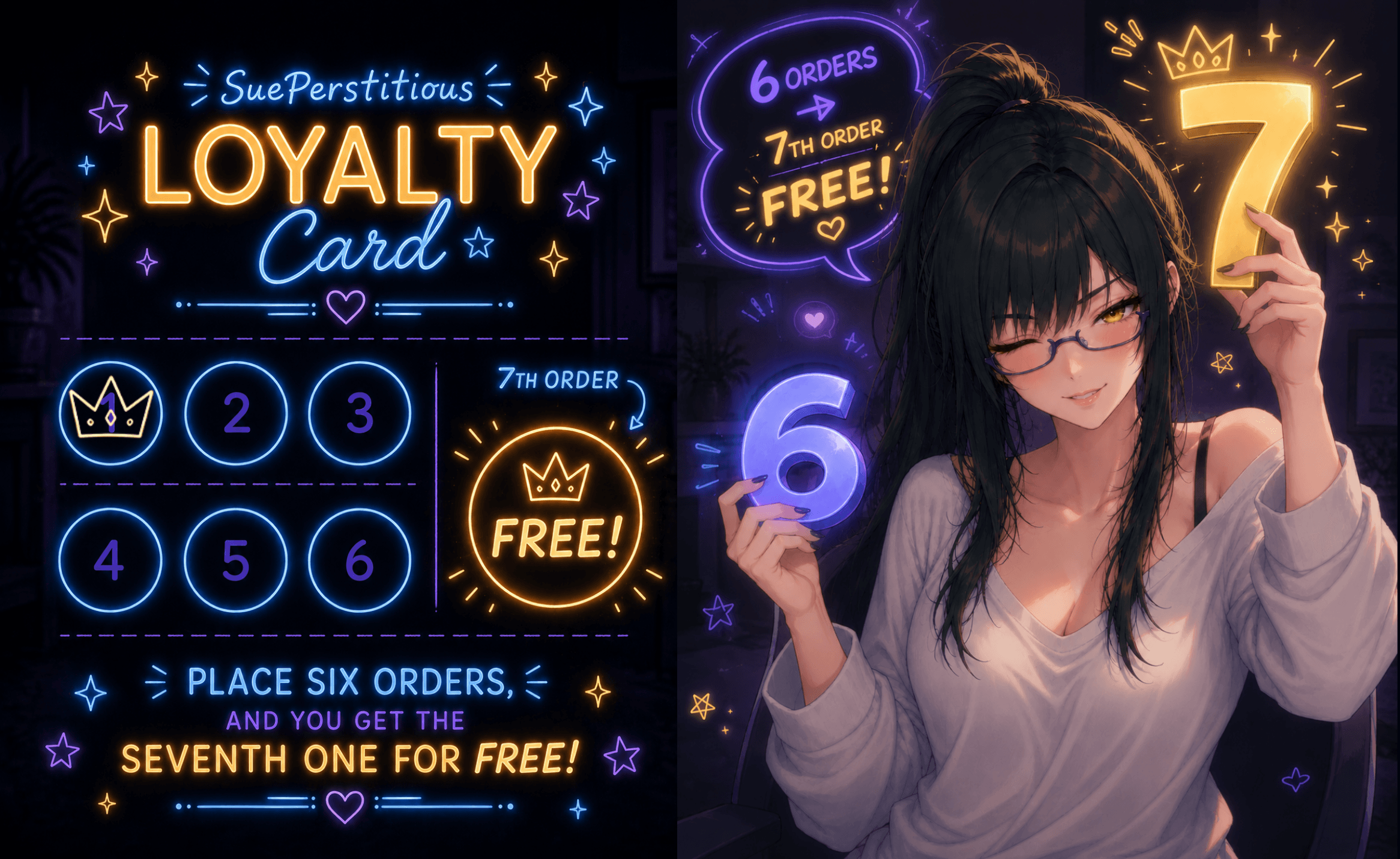 Sue's 6–7 Loyalty Card XD