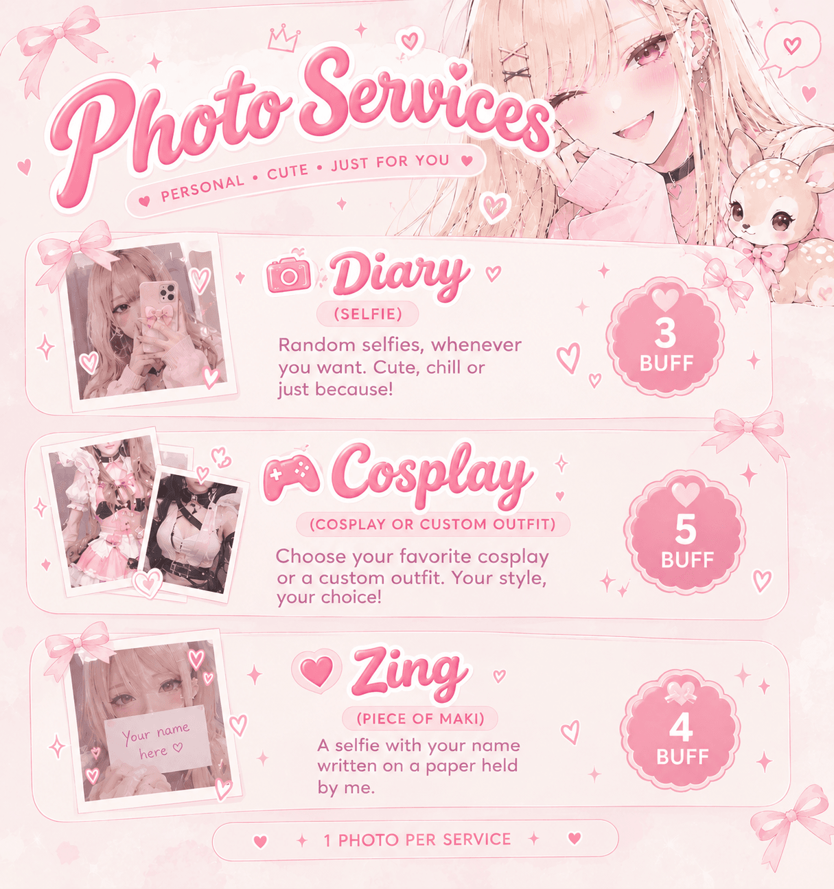 PICS SERVICES AVAILABLE!! 😘💕