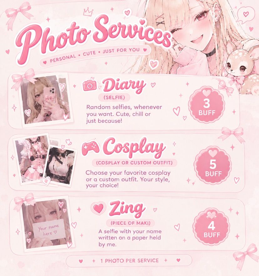 new service! 📷🎀💕