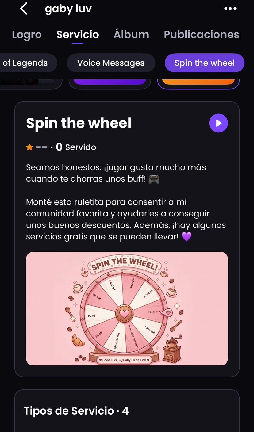 Prueba mi nuevo servicio ❤️