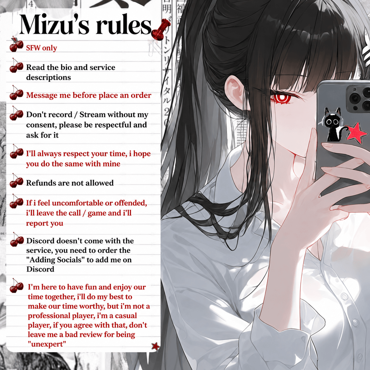 ❀ Mizu's Rules