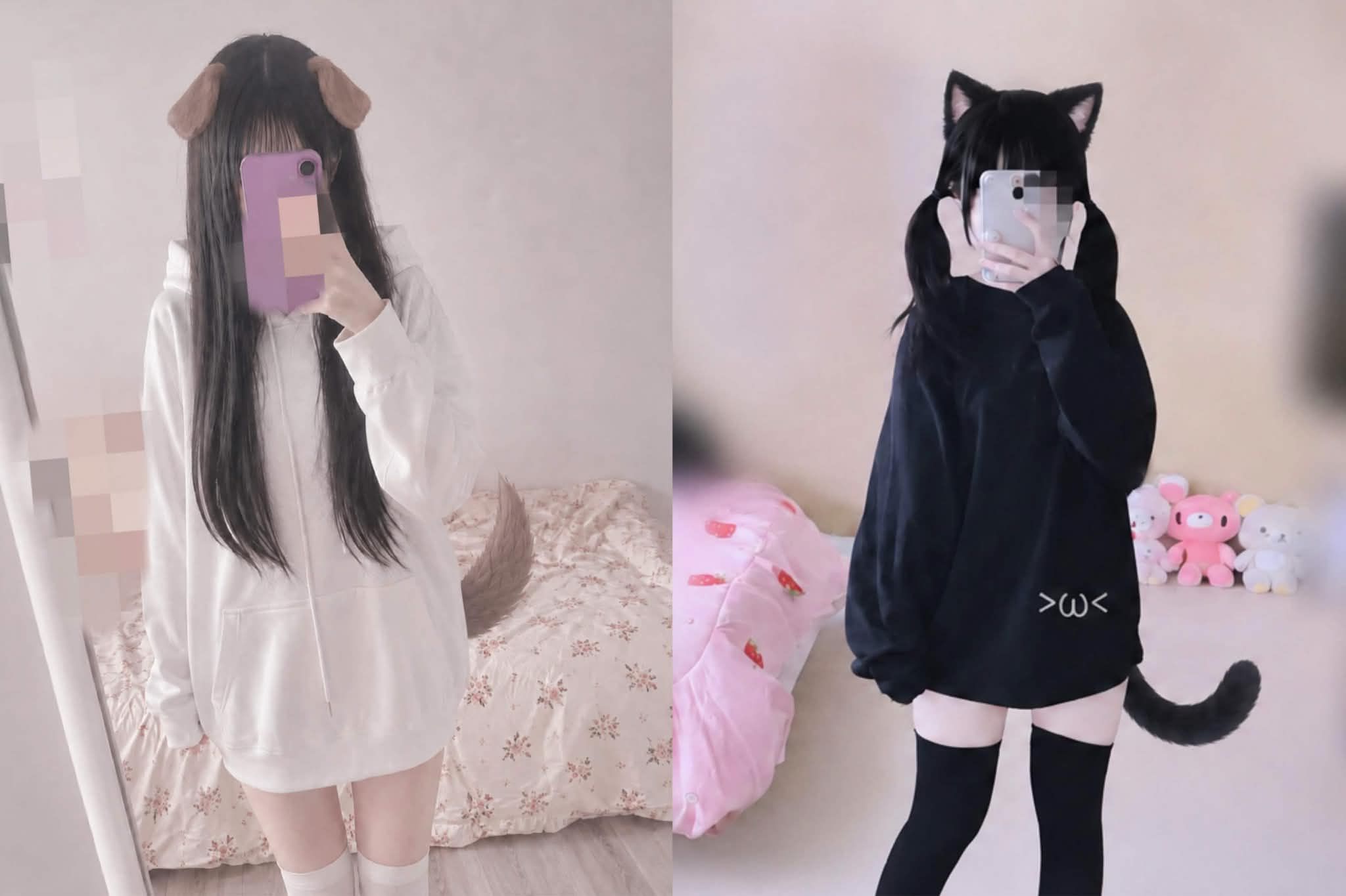 kitty & puppy duo ♡