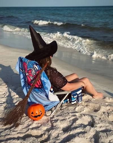 Witch on a beach