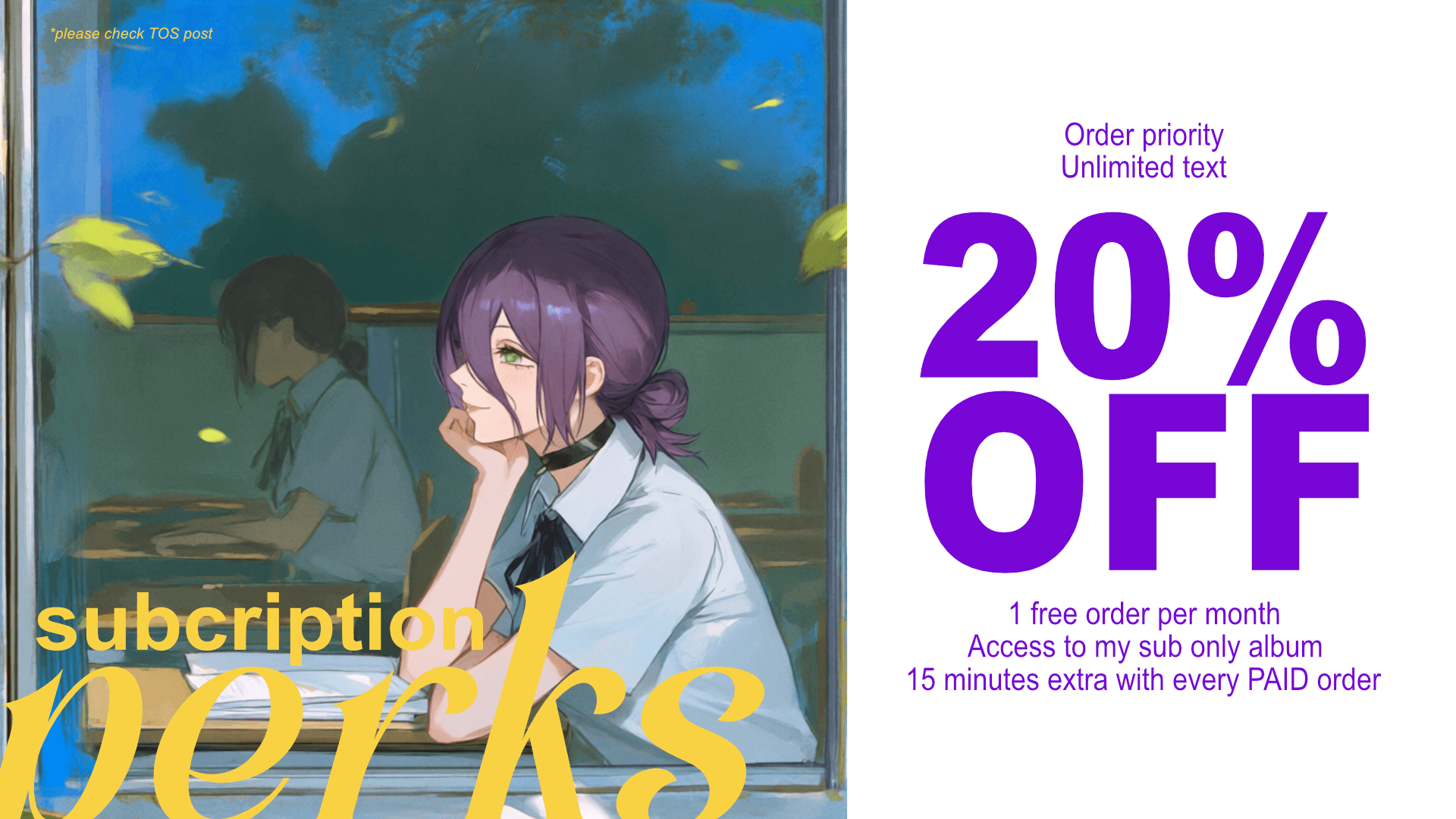 SUB PERKS ✶⋆.˚