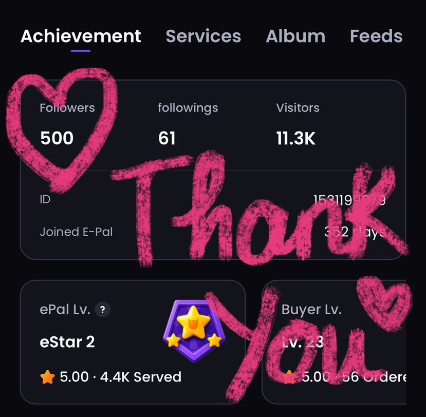 ✩₊˚⋆☾⋆⁺₊✧ 500 FOLLOWERS ✮⋆˚｡𖦹⋆｡°✩