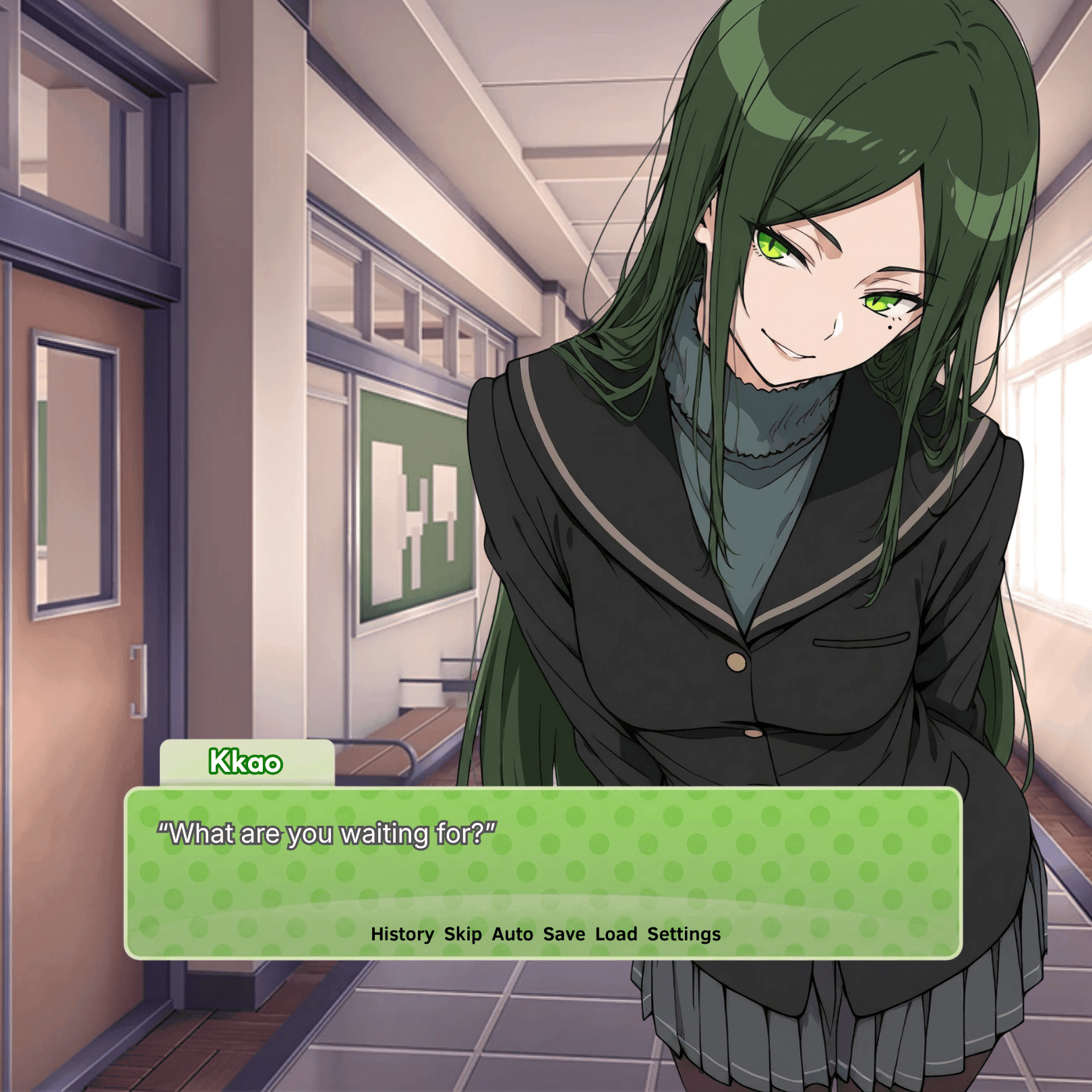 "Don't make me wait here."