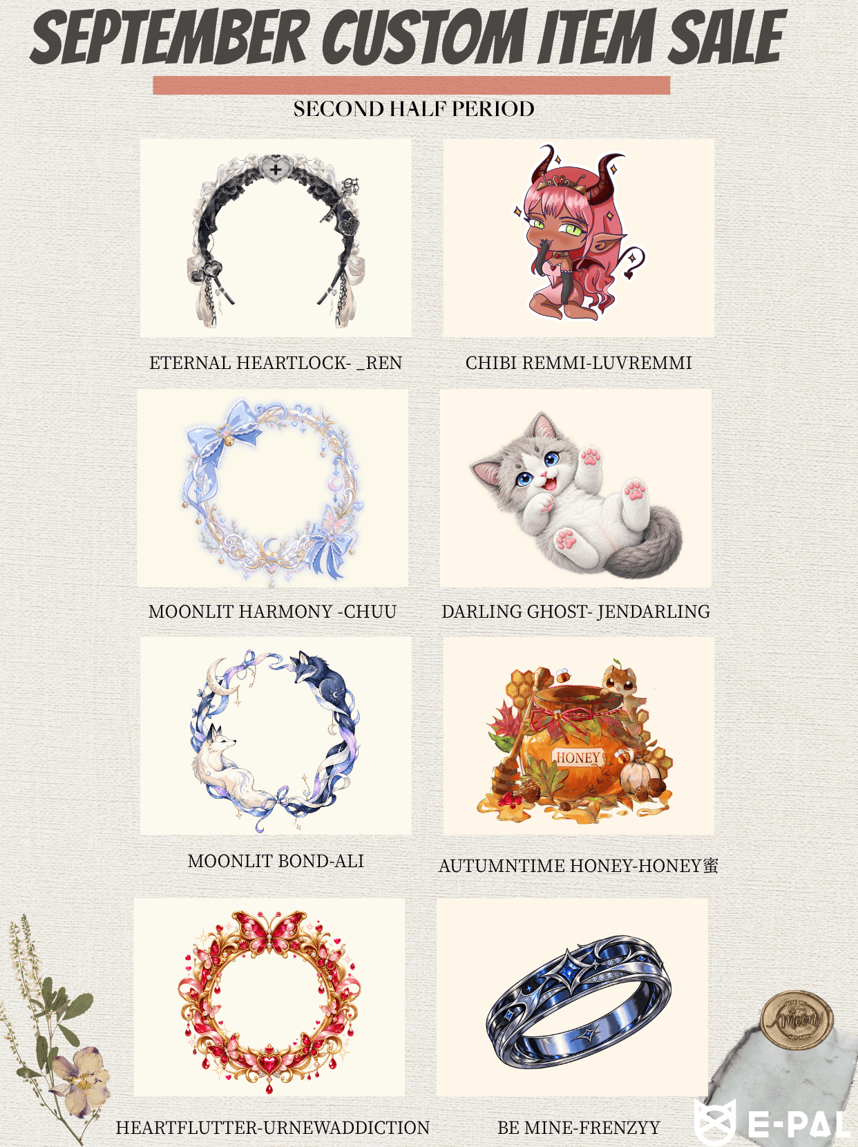 September custom Item sale