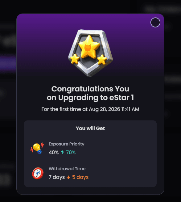 Ive hit eStar lets goooooo