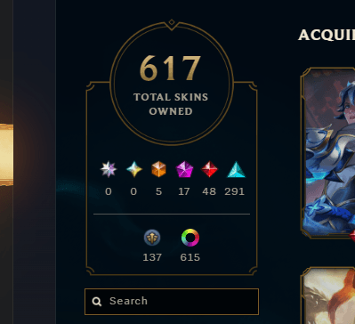 How many skins do you have?
