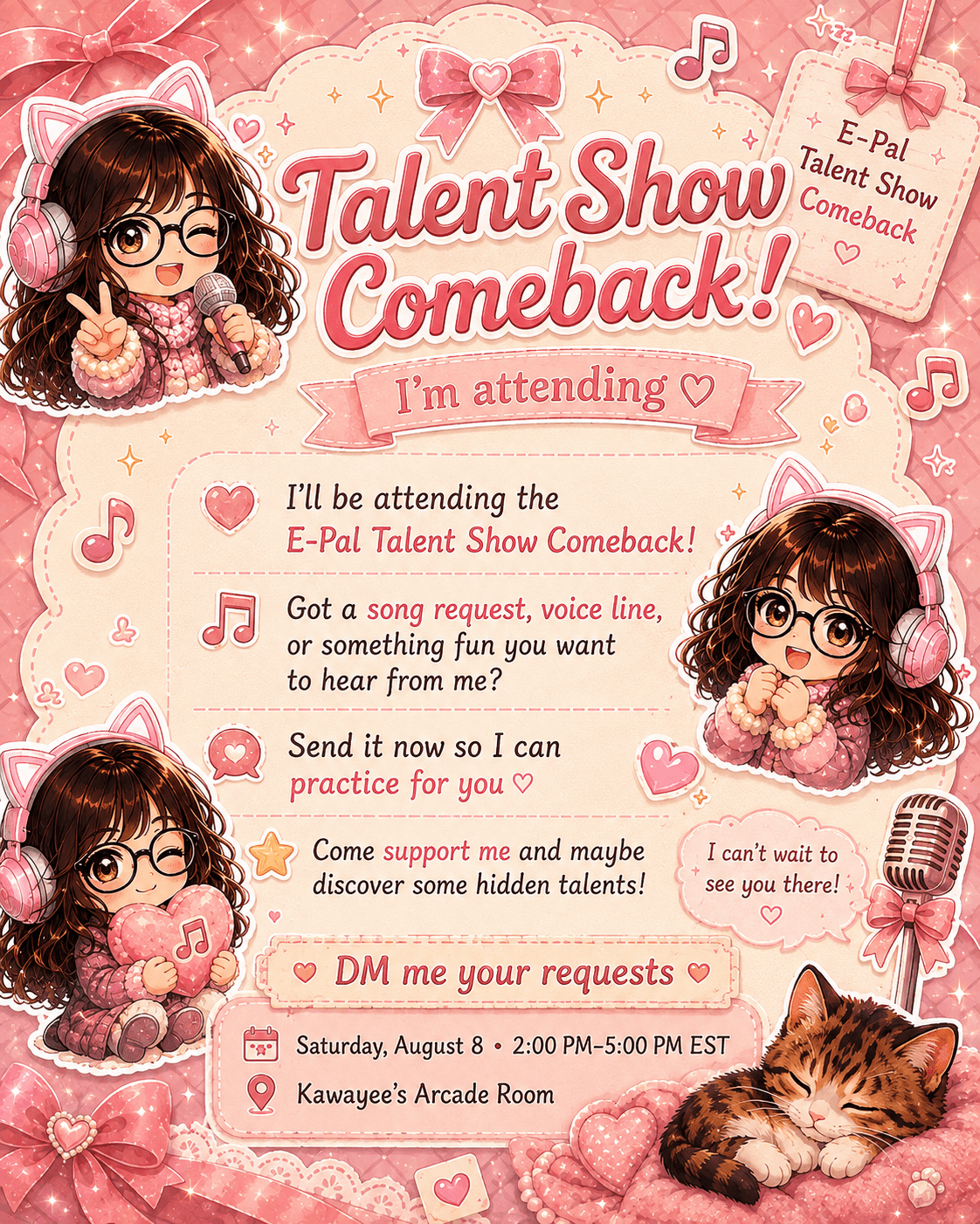 I’m attending the E-Pal Talent Show Comeback ✨