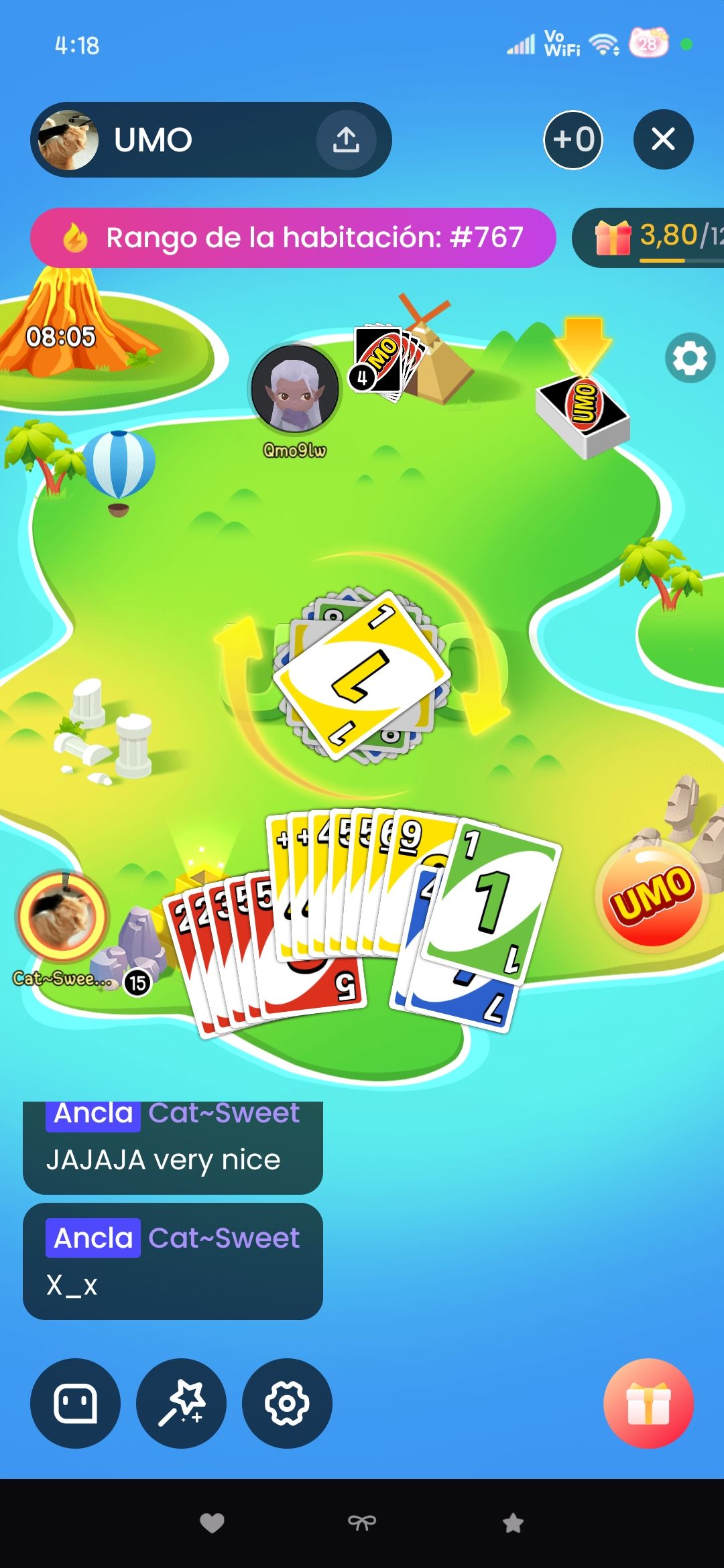Jugando al rompe familias Umooo >:3 💜🌸