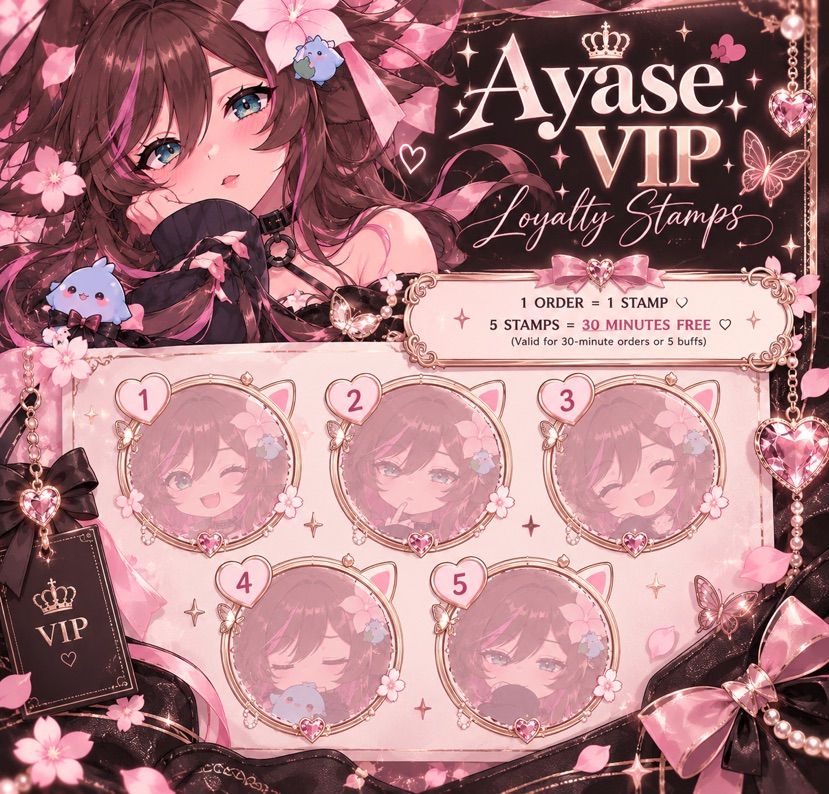🌸 NEW: AYASE LOYALTY STAMPS & VIP LOYALTY STAMPS