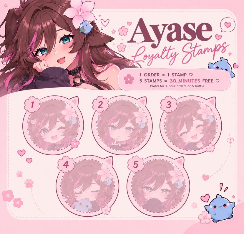 🌸 NEW: AYASE LOYALTY STAMPS & VIP LOYALTY STAMPS