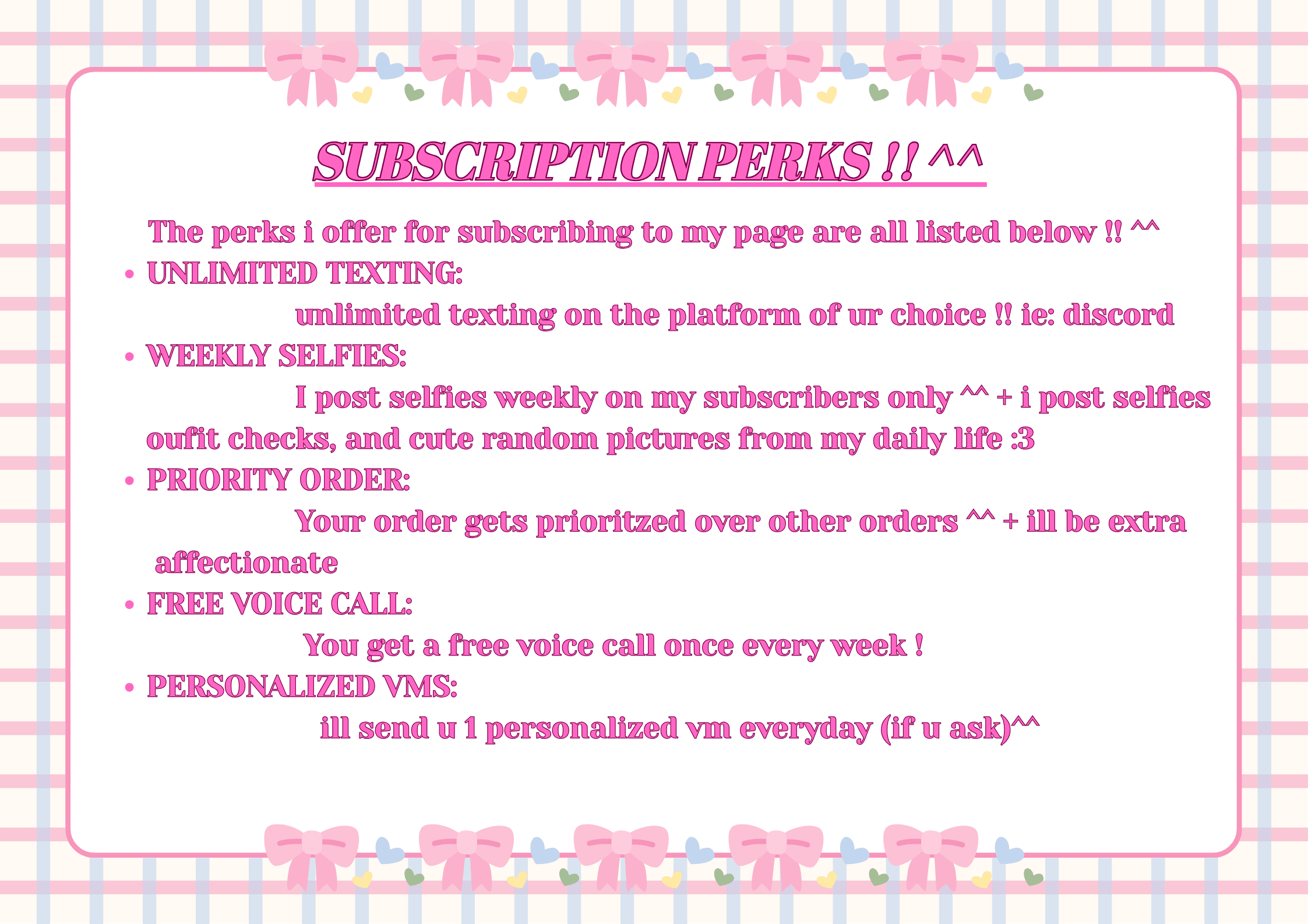 subscription perks !! ^^
