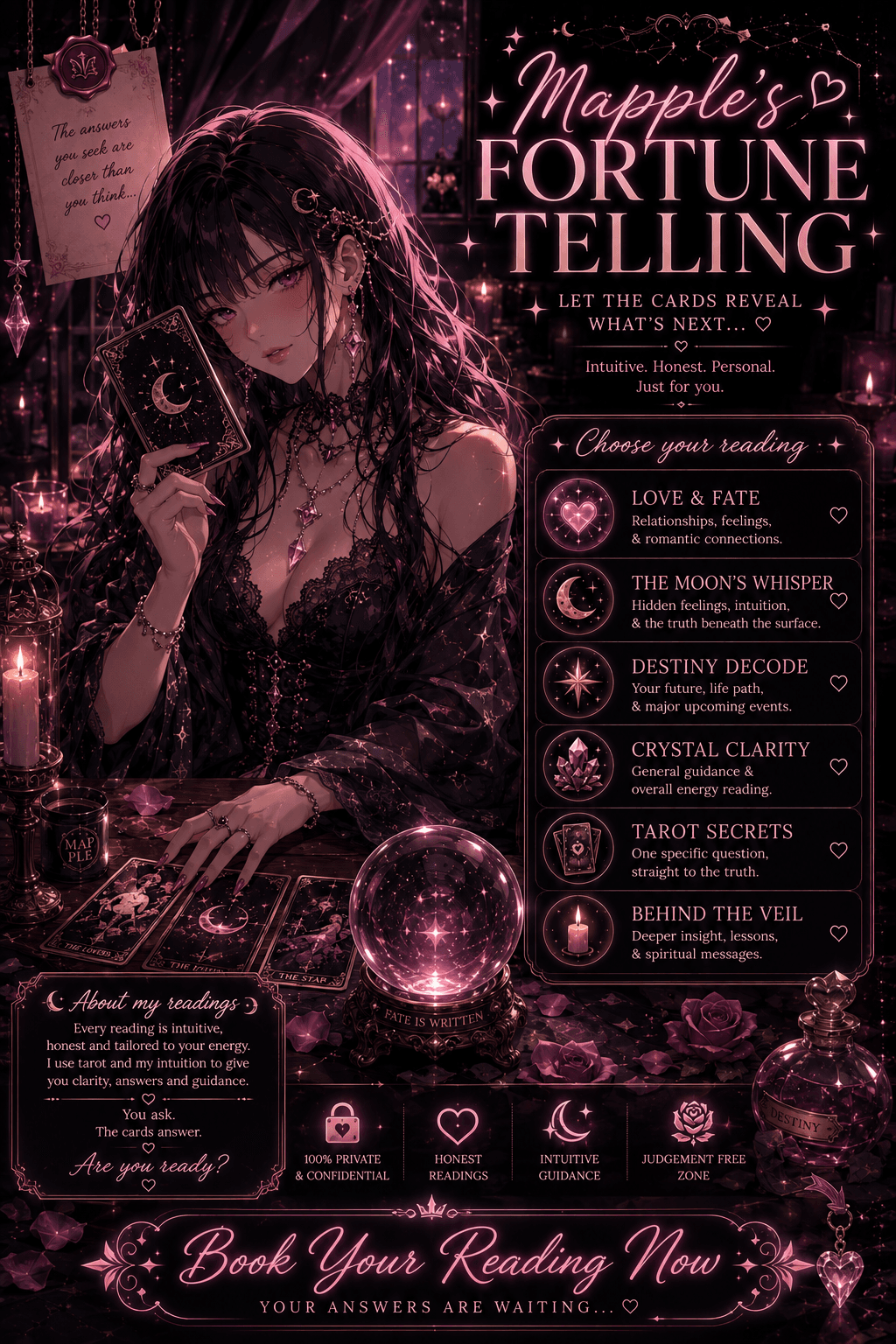 My tarot reading services is on <3