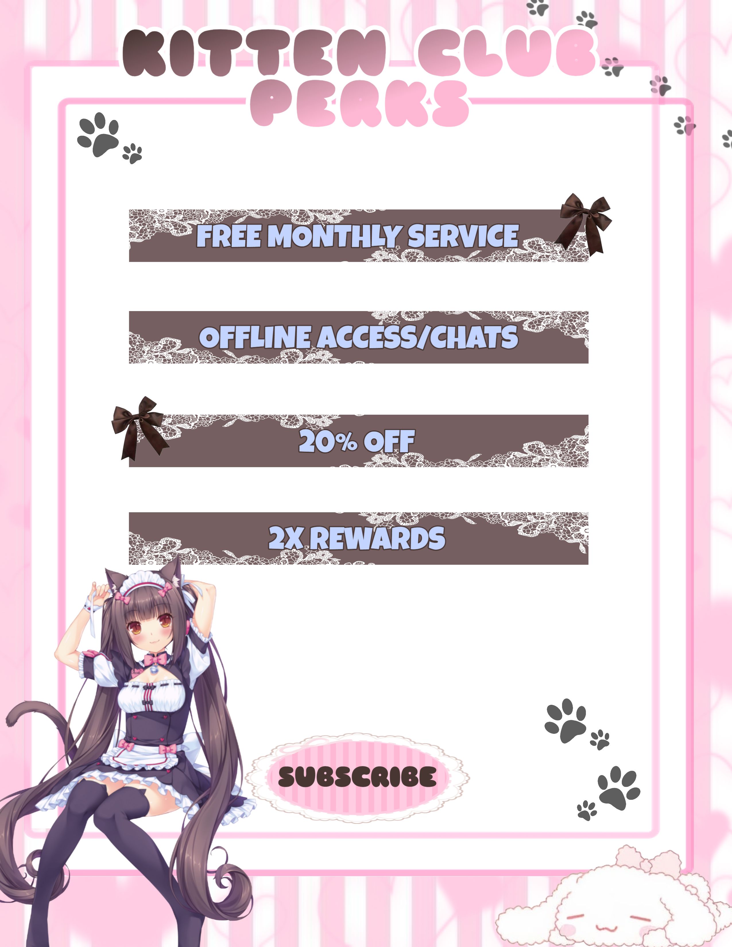 🐾 Kitten sub perks 🐾