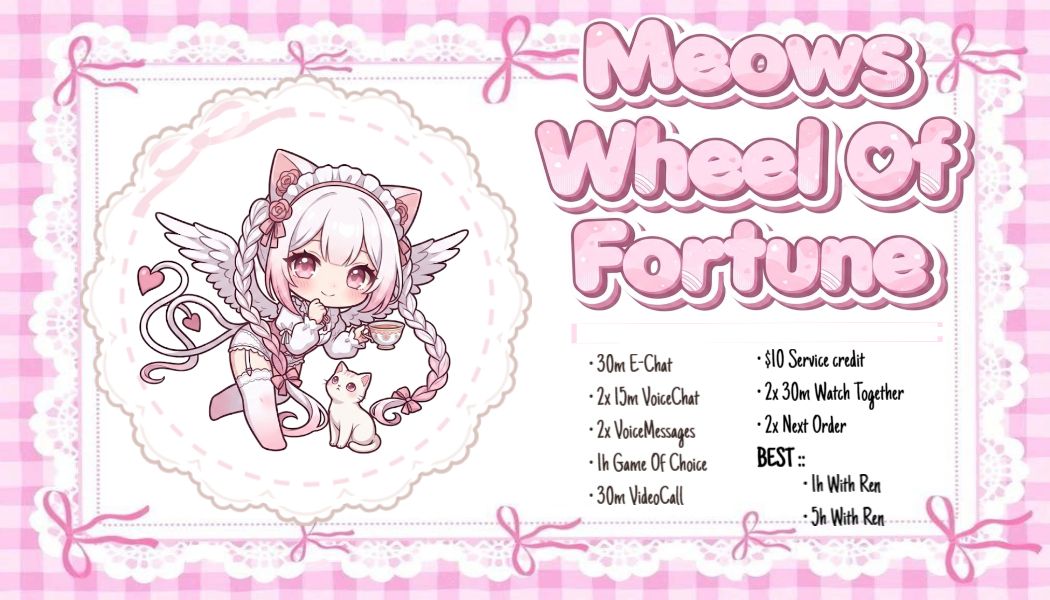 ˚. ᵎᵎ Meows Wheel of Fortune ⋆. 𐙚 ˚