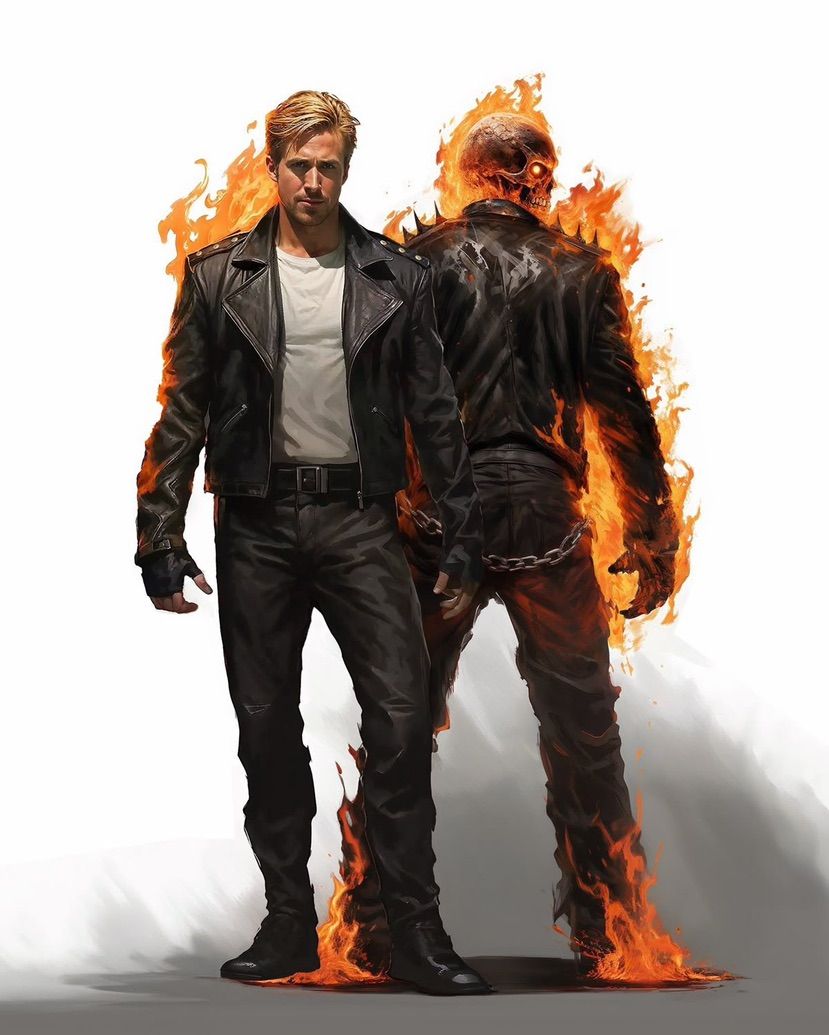 ⭐︎Ryan gosling as ghost rider!⭐︎
