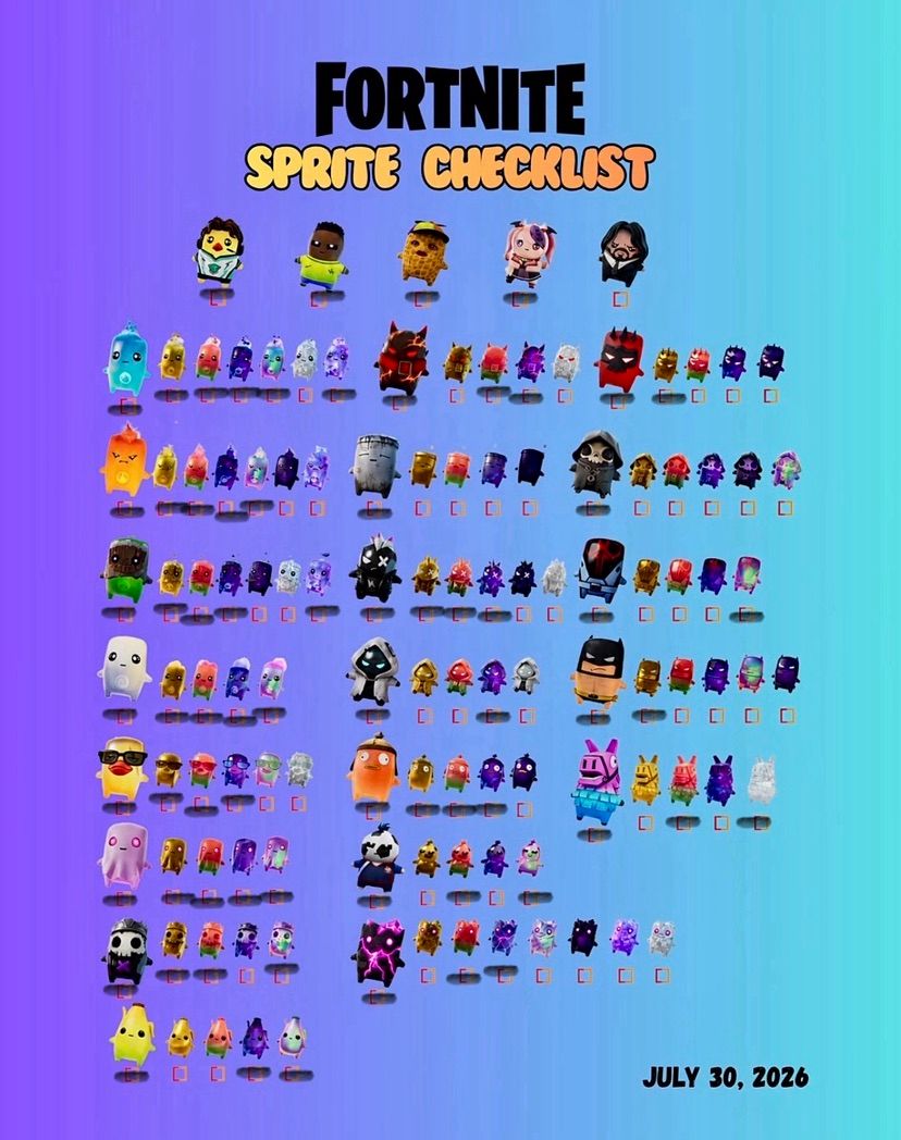 UPDATED SPRITE LIST!!!