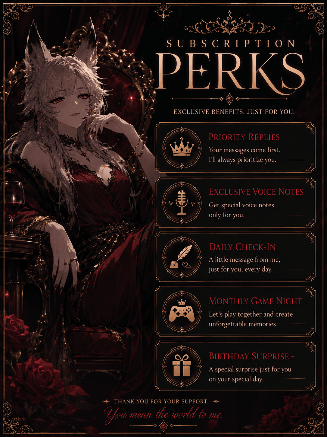 Hime's subscription perks~