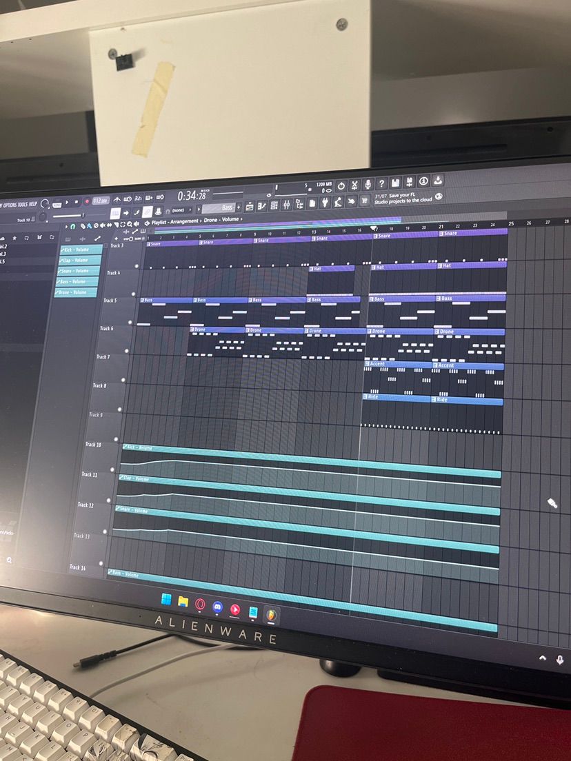 Making some beats, its so hot outside today