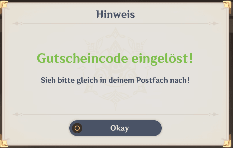 Curent Genshin Code