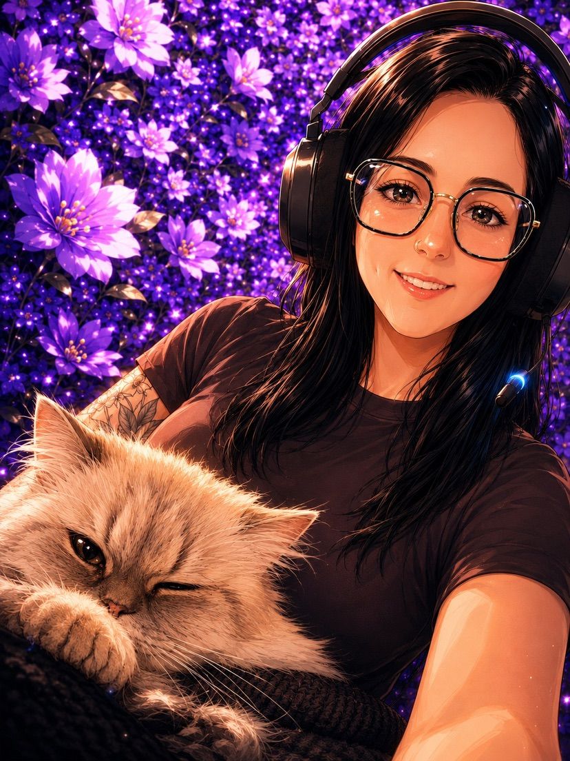 chilling with my cat ♥️