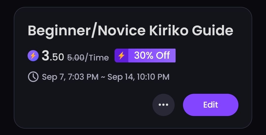 Kiriko guide Discount!
(1 Week)