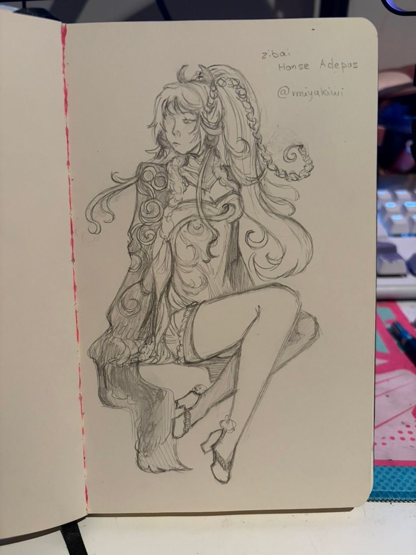 little drawing i did of zibai again <3