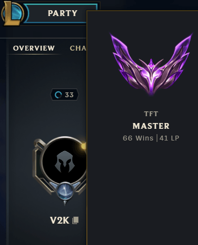 My new account and we in masters :p gm/chall soon?