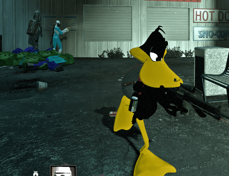 daffy fighting the dead