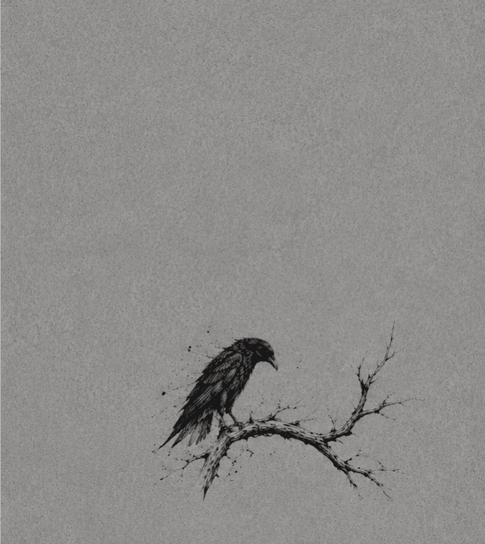 perched, and sat, and nothing more.