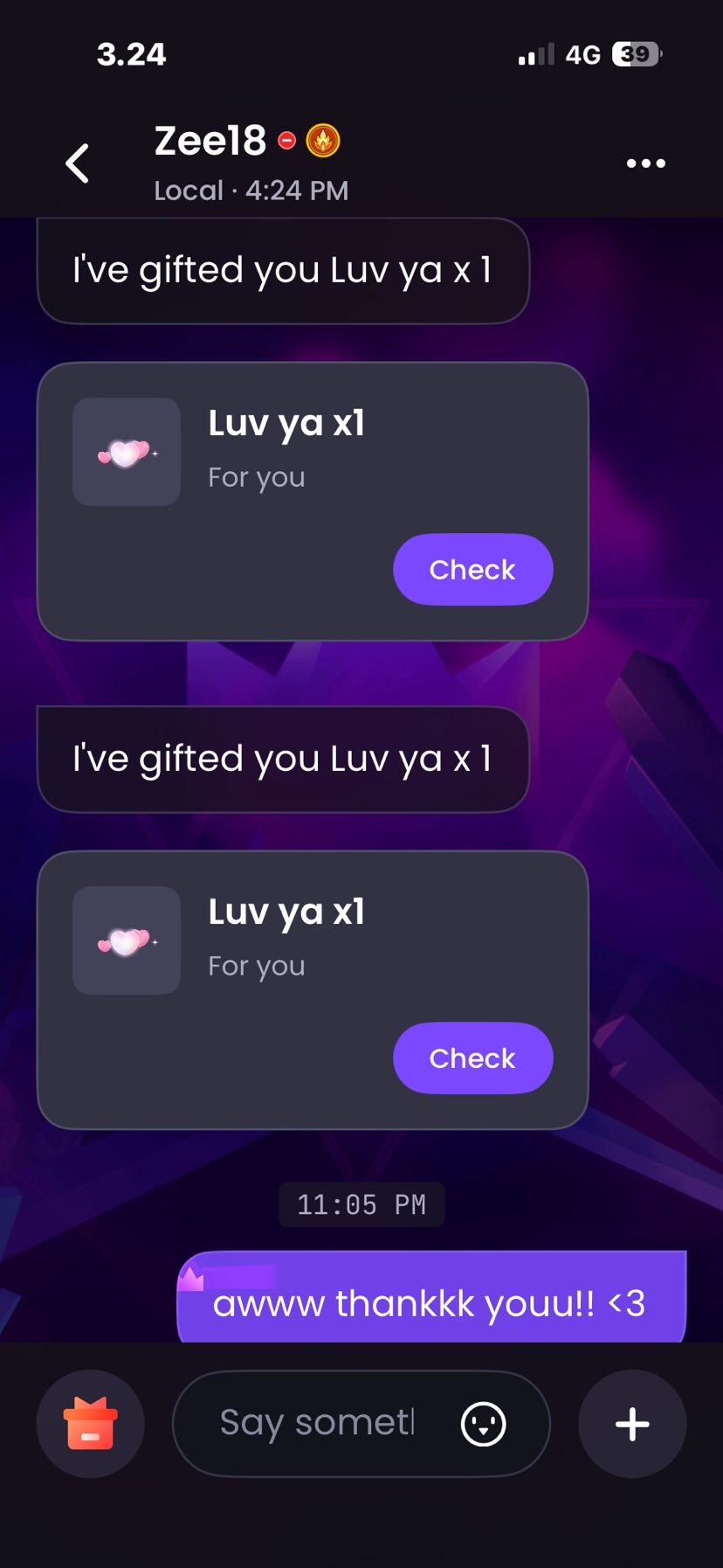 thanks for the gifts <3