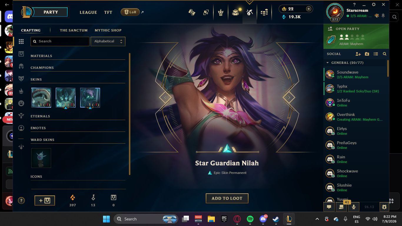 I will take it, but I don't play her